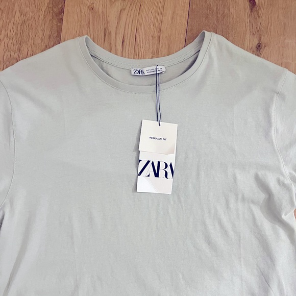 Zara NWT lightweight mint tshirt size small - Picture 5 of 8